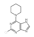 9H-Purine,2-chloro-6-(1-piperidinyl)- structure