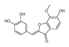 2-[(Z)-(3,4-Dihydroxyphenyl)methylene]-6-hydroxy-7-methoxybenzofuran-3(2H)-one Structure