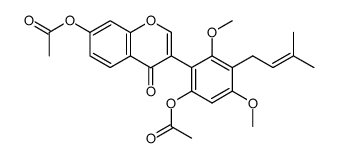 6',7-diacetoxy-2',4'-dimethoxy-3'-(3-methyl-2-butenyl)isoflavone Structure