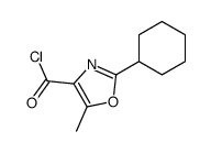 2-cyclohexyl-5-methyl-1,3-oxazole-4-carbonyl chloride结构式