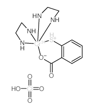 2-azanidylethylazanide,chromium(3+),perchloric acid,2-sulfaniumylbenzoate结构式