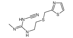 1-cyano-2-methyl-3-[2-(1,3-thiazol-2-ylmethylsulfanyl)ethyl]guanidine Structure