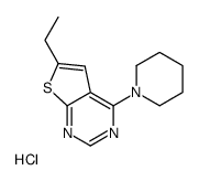 6-ethyl-4-piperidin-1-ylthieno[2,3-d]pyrimidine,hydrochloride结构式