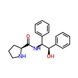 (2S)-N-[((1S,2R)-2-羟基-1,2-二苯乙基]-2-吡咯烷甲酰胺结构式