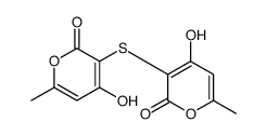 4-hydroxy-3-(4-hydroxy-6-methyl-2-oxopyran-3-yl)sulfanyl-6-methylpyran-2-one Structure