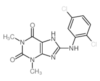 1H-Purine-2,6-dione,8-[(2,5-dichlorophenyl)amino]-3,9-dihydro-1,3-dimethyl-结构式
