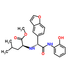 L-Leucine, N-[(1R)-1-(5-benzofuranyl)-2-[(2-hydroxyphenyl)amino]-2-oxoethyl]-, methyl ester (9CI)结构式