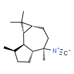 Decahydro-4-isocyano-1,1,4,7-tetramethyl-1H-cycloprop[e]azulene结构式