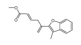 5-(3-Methylbenzofuran-2-yl)-2,5-hexadienoic acid methyl ester结构式