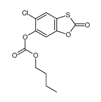 butyl (5-chloro-2-oxo-1,3-benzoxathiol-6-yl) carbonate Structure