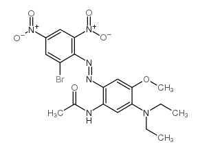 N-[2-[(2-bromo-4,6-dinitrophenyl)azo]-5-(diethylamino)-4-methoxyphenyl]acetamide structure
