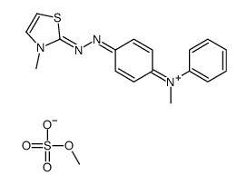 3-methyl-2-[[p-(N-methylanilino)phenyl]azo]thiazolium methyl sulphate结构式