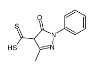 3-methyl-5-oxo-1-phenyl-4H-pyrazole-4-carbodithioic acid结构式
