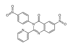 6-nitro-3-(4-nitrophenyl)-2-pyridin-2-ylquinazolin-4-one结构式