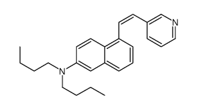 N,N-dibutyl-5-(2-pyridin-3-ylethenyl)naphthalen-2-amine结构式