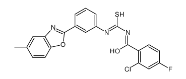 Benzamide, 2-chloro-4-fluoro-N-[[[3-(5-methyl-2-benzoxazolyl)phenyl]amino]thioxomethyl]- (9CI)结构式