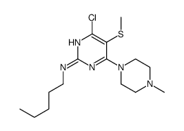 4-chloro-6-(4-methylpiperazin-1-yl)-5-methylsulfanyl-N-pentylpyrimidin-2-amine结构式