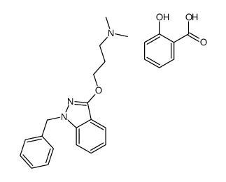 salicylic acid, compound with 3-[(1-benzyl-1H-indazol-3-yl)oxy]-N,N-dimethylpropylamine (1:1) picture