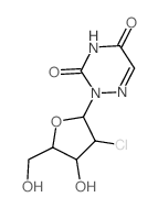 1,2,4-Triazine-3,5(2H,4H)-dione,2-(2-chloro-2-deoxy-b-D-ribofuranosyl)- structure
