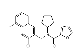 2-Furancarboxamide,N-[(2-chloro-6,8-dimethyl-3-quinolinyl)methyl]-N-cyclopentyl-(9CI) picture