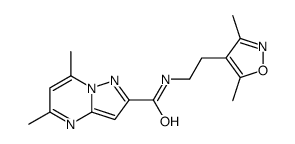 Pyrazolo[1,5-a]pyrimidine-2-carboxamide, N-[2-(3,5-dimethyl-4-isoxazolyl)ethyl]-5,7-dimethyl- (9CI)结构式