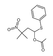Acetic acid 3-methyl-3-nitro-1-phenylsulfanyl-butyl ester Structure