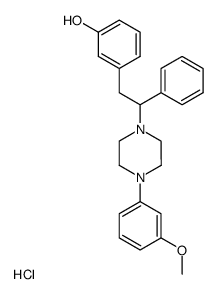 3-{2-[4-(3-Methoxy-phenyl)-piperazin-1-yl]-2-phenyl-ethyl}-phenol; hydrochloride Structure