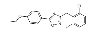 3-[(2-chloro-6-fluorophenyl)methyl]-5-(4-ethoxyphenyl)-1,2,4-oxadiazole结构式
