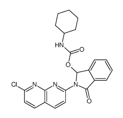 2-(7-chloro-[1,8]naphthyridin-2-yl)-3-cyclohexylcarbamoyloxy-2,3-dihydro-isoindol-1-one结构式