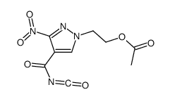 2-(4-carbonisocyanatidoyl-3-nitropyrazol-1-yl)ethyl acetate Structure