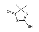 4,4-dimethyl-2-sulfanylidene-1,3-thiazolidin-5-one结构式