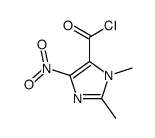2,3-dimethyl-5-nitroimidazole-4-carbonyl chloride结构式