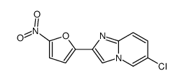 6-chloro-2-(5-nitrofuran-2-yl)imidazo[1,2-a]pyridine结构式