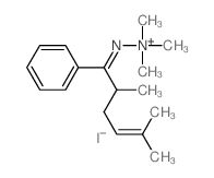 [(2,5-dimethyl-1-phenyl-hex-4-enylidene)amino]-trimethyl-azanium Structure