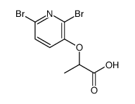 2-(2,6-dibromopyridin-3-yl)oxypropanoic acid Structure