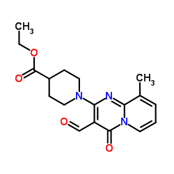 1-(3-FORMYL-9-METHYL-4-OXO-4H-PYRIDO[1,2-A]PYRIMIDIN-2-YL)-PIPERIDINE-4-CARBOXYLIC ACID ETHYL ESTER结构式