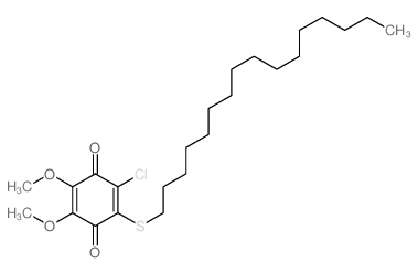 2,5-Cyclohexadiene-1,4-dione,2-chloro-3-(hexadecylthio)-5,6-dimethoxy- Structure