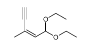 5,5-diethoxy-3-methylpent-3-en-1-yne Structure