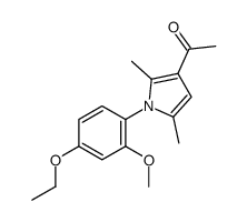 1-[1-(4-ethoxy-2-methoxyphenyl)-2,5-dimethylpyrrol-3-yl]ethanone结构式
