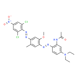 N-[2-[[4-[(2,6-dichloro-4-nitrophenyl)azo]-2-methoxy-5-methylphenyl]azo]-5-(diethylamino)phenyl]acetamide结构式