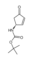 Carbamic acid, [(1S)-4-oxo-2-cyclopenten-1-yl]-, 1,1-dimethylethyl ester (9CI) Structure