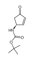 Carbamic acid, [(1S)-4-oxo-2-cyclopenten-1-yl]-, 1,1-dimethylethyl ester (9CI) structure