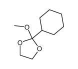 2-cyclohexyl-2-methoxy-[1,3]dioxolane结构式