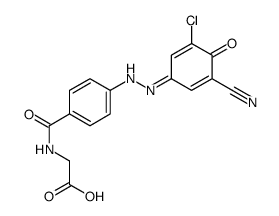 2-[[4-[2-(3-chloro-5-cyano-4-oxocyclohexa-2,5-dien-1-ylidene)hydrazinyl]benzoyl]amino]acetic acid结构式