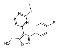 [3-(4-fluorophenyl)-4-(2-methylsulfanylpyrimidin-4-yl)-1,2-oxazol-5-yl]methanol结构式