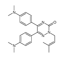 5,6-bis[4-(dimethylamino)phenyl]-2-(3-methylbut-2-enyl)-1,2,4-triazin-3-one结构式