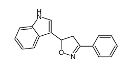 5-(1H-indol-3-yl)-3-phenyl-4,5-dihydro-1,2-oxazole结构式