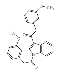 Indole,1,3-bis[(m-methoxyphenyl)acetyl]- (7CI,8CI) structure