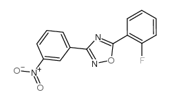 5-(2-氟苯基)-3-(3-硝基苯基)-1,2,4-恶二唑结构式