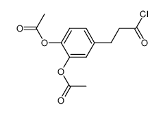 3-(3,4-diacetoxyphenyl)propionyl chloride结构式